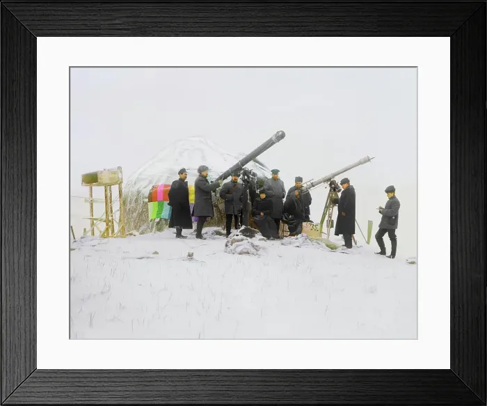 Framed Print : Observing a solar eclipse on January 1, 1907, near the Cherniaevo Station in the Tian-Shan... 1907. Creator: Sergey Mikhaylovich Prokudin-Gorsky Framed Print : Observing a solar eclipse on January 1, 1907, near the Cherniaevo Station in the Tian-Shan... 1907. Creator: Sergey Mikhaylovich Prokudin-Gorsky