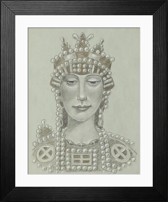 Framed Print : Empress Theodora, undated. (c1910s) Creator: Franz von Matsch Framed Print : Empress Theodora, undated. (c1910s) Creator: Franz von Matsch