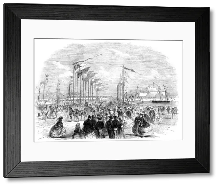 Framed Print : The Duke of Cambridge's official visit to the Channel Islands... 1862. Creator: Unknown Framed Print : The Duke of Cambridge's official visit to the Channel Islands... 1862. Creator: Unknown