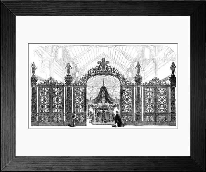 Framed Print : The International Exhibition: Coalbrookdale gates and court, 1862. Creator: Unknown Framed Print : The International Exhibition: Coalbrookdale gates and court, 1862. Creator: Unknown