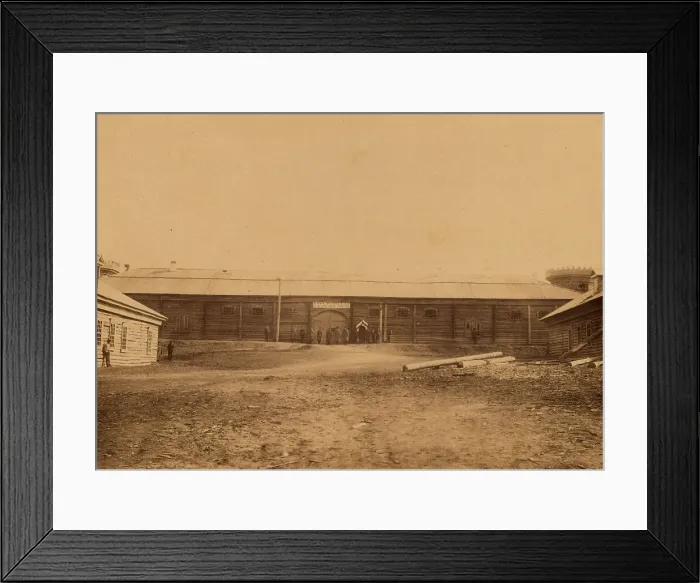 Framed Print : Korsakov Prison for Exiled Convicts in Southern Sakhalin, 1880-1899. Creator: Innokenty Ignatievich Pavlovsky Framed Print : Korsakov Prison for Exiled Convicts in Southern Sakhalin, 1880-1899. Creator: Innokenty Ignatievich Pavlovsky
