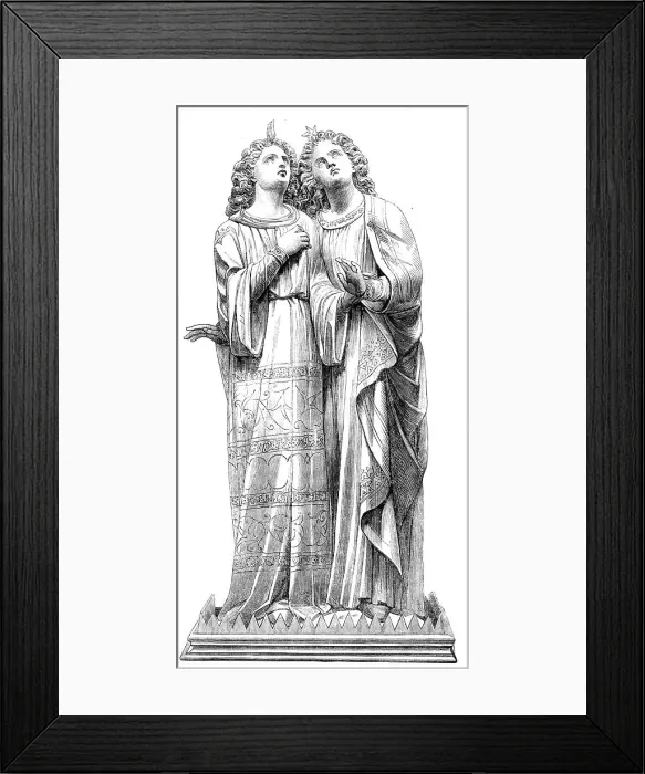 Framed Print : The International Exhibition: angels from the Hereford Screen, 1862. Creator: Unknown Framed Print : The International Exhibition: angels from the Hereford Screen, 1862. Creator: Unknown