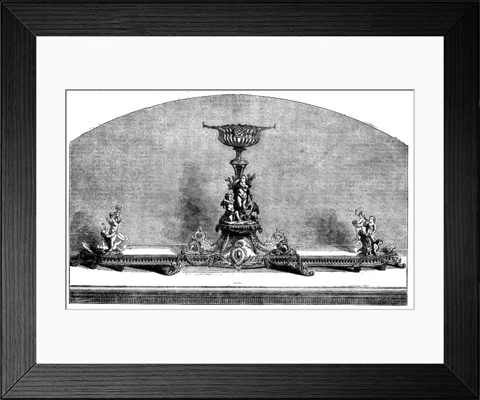 Framed Print : Silver surtout of the Duke of Magenta, in the International Exhibition, 1862. Creator: Unknown Framed Print : Silver surtout of the Duke of Magenta, in the International Exhibition, 1862. Creator: Unknown