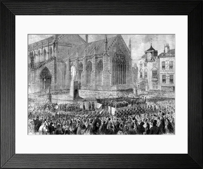 Framed Print : Inauguration of the memorial statue to Mr. Herbert Ingram, M.P.…Boston, 1862. Creator: Unknown Framed Print : Inauguration of the memorial statue to Mr. Herbert Ingram, M.P.…Boston, 1862. Creator: Unknown