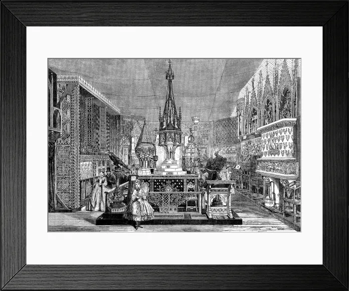 Framed Print : The International Exhibition: view of the Mediaeval Court, 1862. Creator: Mason Jackson Framed Print : The International Exhibition: view of the Mediaeval Court, 1862. Creator: Mason Jackson
