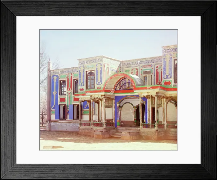 Framed Print : Palace - another façade, Bukhara, between 1905 and 1915. Creator: Sergey Mikhaylovich Prokudin-Gorsky Framed Print : Palace - another façade, Bukhara, between 1905 and 1915. Creator: Sergey Mikhaylovich Prokudin-Gorsky