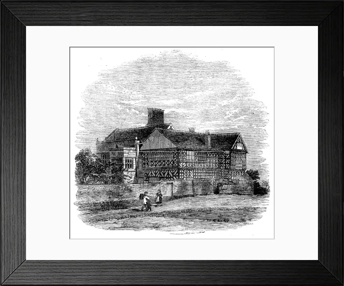 Framed Print : The Hall-i'-th'-Wood, near Bolton, the residence of Samuel Crompton... 1862. Creator: Unknown Framed Print : The Hall-i'-th'-Wood, near Bolton, the residence of Samuel Crompton... 1862. Creator: Unknown