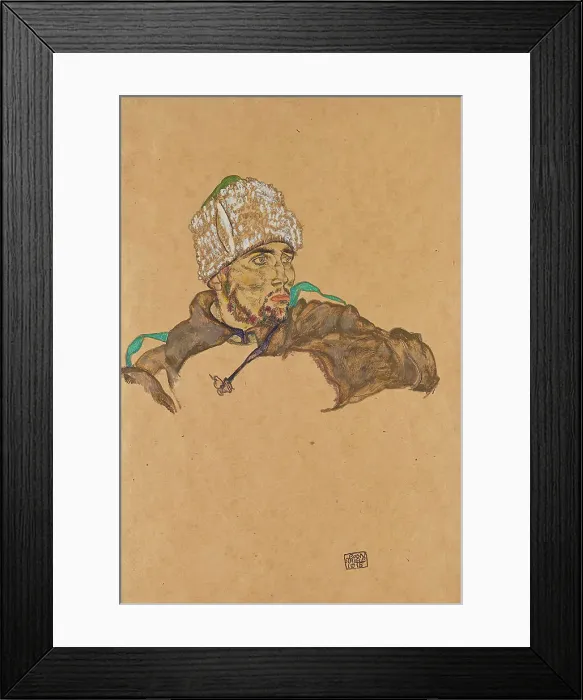 Framed Print : Russian prisoner of war, 1915. Creator: Egon Schiele Framed Print : Russian prisoner of war, 1915. Creator: Egon Schiele