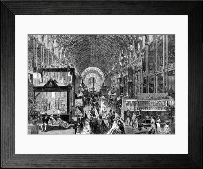 Framed Print : The International Exhibition: view of the Nave looking east... 1862. Creator: Mason Jackson Framed Print : The International Exhibition: view of the Nave looking east... 1862. Creator: Mason Jackson