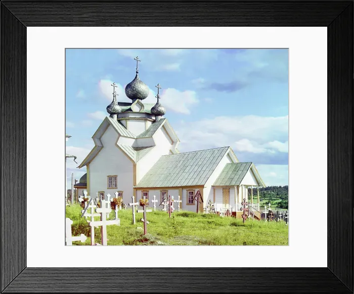 Framed Print : Assumption of the Mother of God Church in Deviatiny (200 years old) [Russian Empire], 1909. Creator: Sergey Mikhaylovich Prokudin-Gorsky