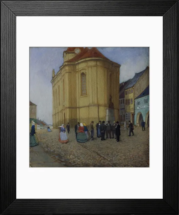 Framed Print : Church in Auscha, 1901. Creator: Emil Orlik Framed Print : Church in Auscha, 1901. Creator: Emil Orlik