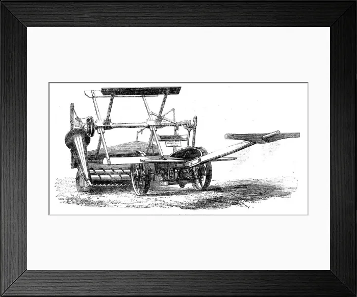Framed Print : The International Exhibition: Burgess and Key's grain-mower, 1862. Creator: Unknown Framed Print : The International Exhibition: Burgess and Key's grain-mower, 1862. Creator: Unknown