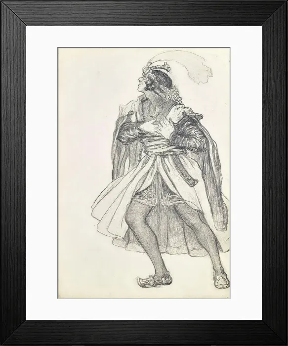 Framed Print : Oriental prince in adoration pose, c1900. Creator: Franz Bauer