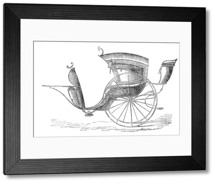 Framed Print : The International Exhibition: patent viceroy hansom cab by Evans, of Liverpool, 1862. Creator: Unknown Framed Print : The International Exhibition: patent viceroy hansom cab by Evans, of Liverpool, 1862. Creator: Unknown