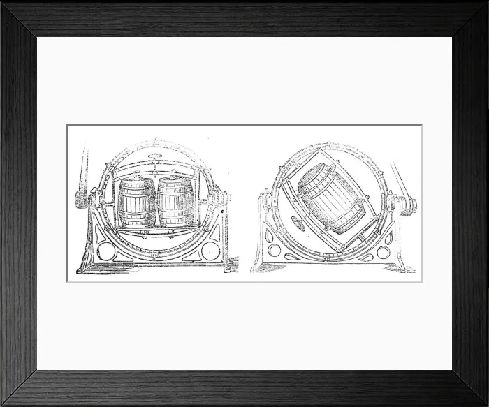Framed Print : The International Exhibition: Robinson's cask-cleaning machine, 1862. Creator: Unknown Framed Print : The International Exhibition: Robinson's cask-cleaning machine, 1862. Creator: Unknown