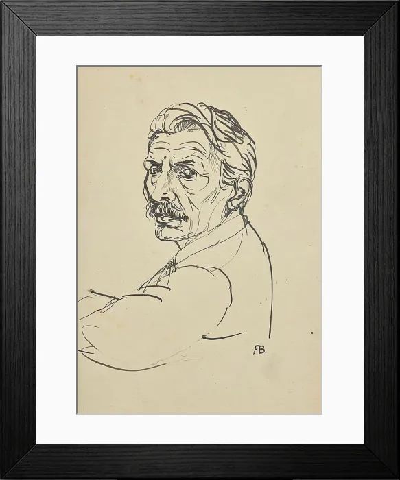 Framed Print : Self-portrait, 1927. Creator: Franz Barwig the Elder Framed Print : Self-portrait, 1927. Creator: Franz Barwig the Elder