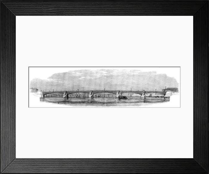 Framed Print : Intended new bridge over the Thames at Blackfriars, 1862. Creator: Unknown Framed Print : Intended new bridge over the Thames at Blackfriars, 1862. Creator: Unknown