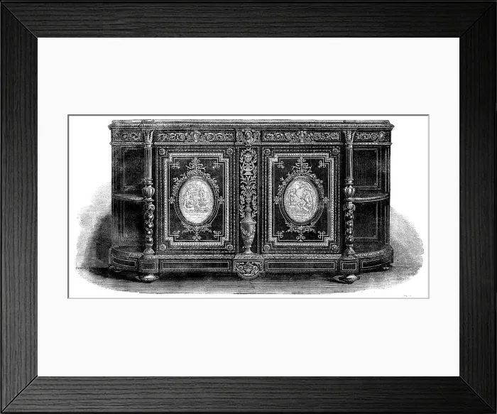 Framed Print : The International Exhibition: Jackson and Graham's cabinet, 1862. Creator: Unknown Framed Print : The International Exhibition: Jackson and Graham's cabinet, 1862. Creator: Unknown