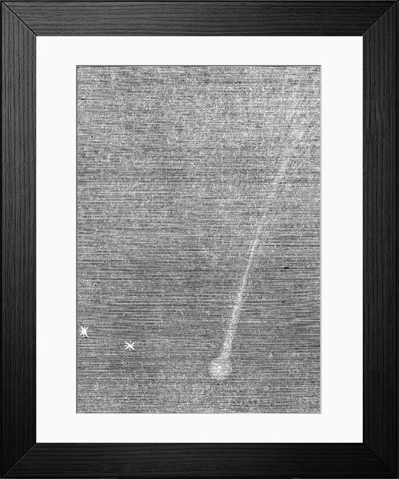 Framed Print : Rosa's comet on Aug. 19, as visible to the naked eye, 1862. Creator: Unknown Framed Print : Rosa's comet on Aug. 19, as visible to the naked eye, 1862. Creator: Unknown