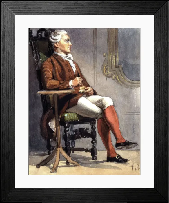 Framed Print : Man in historical costume sitting in a chair. (c1850s). Creator: Fritz von Dardel. Man in historical costume sitting in a chair. (c1850s). Creator: Fritz von Dardel Framed Print : Man in historical costume sitting in a chair. (c1850s). Creator: Fritz von Dardel. Man in historical costume sitting in a chair. (c1850s). Creator: Fritz von Dardel