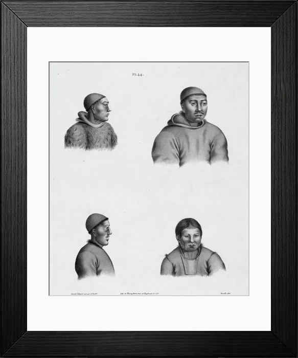 Framed Print : Inhabitants of the Country of the Chukchis, Northeast Coast of Asia, 19th century. Creators: Alexander Postels, Godefroy Engelmann Framed Print : Inhabitants of the Country of the Chukchis, Northeast Coast of Asia, 19th century. Creators: Alexander Postels, Godefroy Engelmann