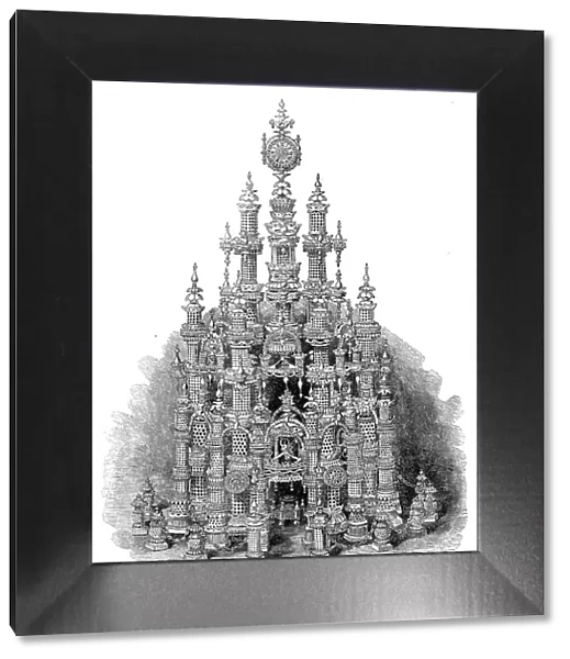 The International Exhibition: 'Temple of Art', in vegetable ivory, by B. Taylor, 1862. Creator: Unknown. The International Exhibition: 'Temple of Art', in vegetable ivory, by B. Taylor, 1862. Creator: Unknown
