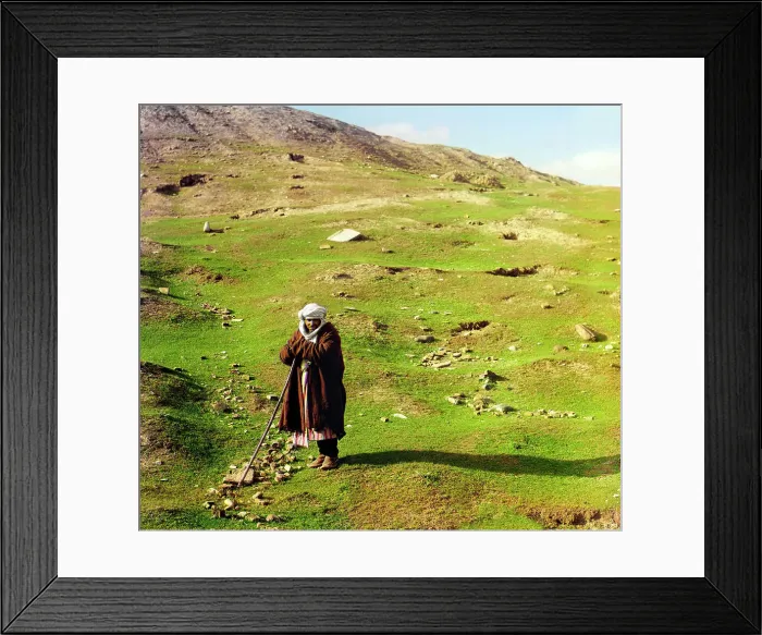 Framed Print : Shepherd, Samarkand, between 1905 and 1915. Creator: Sergey Mikhaylovich Prokudin-Gorsky Framed Print : Shepherd, Samarkand, between 1905 and 1915. Creator: Sergey Mikhaylovich Prokudin-Gorsky