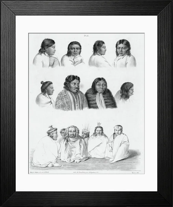 Framed Print : The caloches inhabitants of Sitka Island (northwest coast of America), 19th century. Creators: Alexander Postels, Godefroy Engelmann Framed Print : The caloches inhabitants of Sitka Island (northwest coast of America), 19th century. Creators: Alexander Postels, Godefroy Engelmann