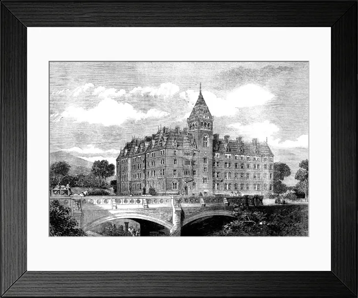 Framed Print : The Imperial Hotel at Great Malvern, 1862. Creator: Unknown Framed Print : The Imperial Hotel at Great Malvern, 1862. Creator: Unknown