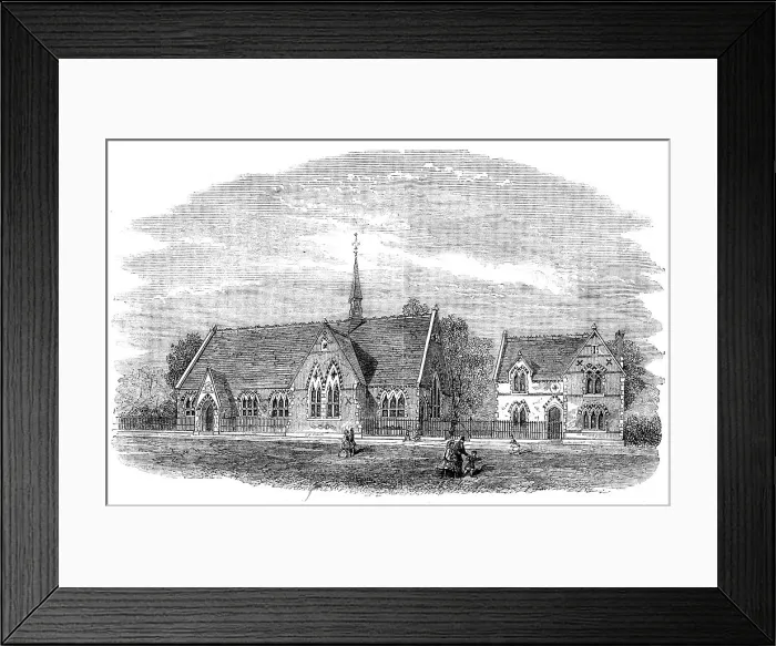 Framed Print : New Wesleyan schools at Blackburn, Lancashire, 1862. Creator: Unknown Framed Print : New Wesleyan schools at Blackburn, Lancashire, 1862. Creator: Unknown