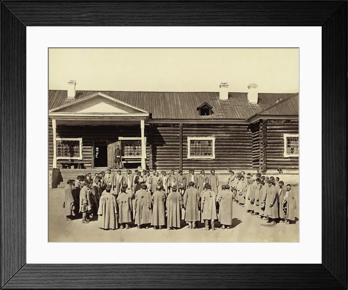 Framed Print : Roll Call of Hard Labor Convicts Serving Their Sentence in Prison, 1891. Creator: Aleksei Kuznetsov Framed Print : Roll Call of Hard Labor Convicts Serving Their Sentence in Prison, 1891. Creator: Aleksei Kuznetsov