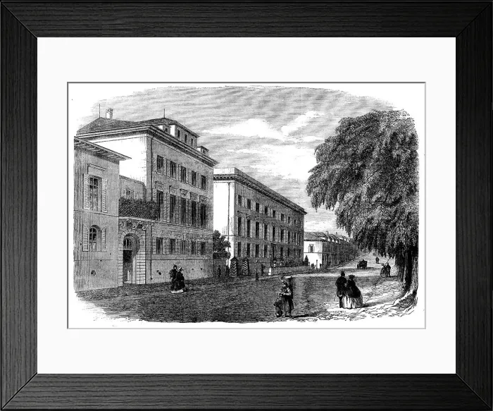 Framed Print : View in Darmstadt - from a sketch by our special artist, 1862. Creator: Unknown Framed Print : View in Darmstadt - from a sketch by our special artist, 1862. Creator: Unknown