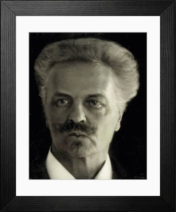 Framed Print : Portrait of August Strindberg, 1908. Creator: Herman Andersson Framed Print : Portrait of August Strindberg, 1908. Creator: Herman Andersson