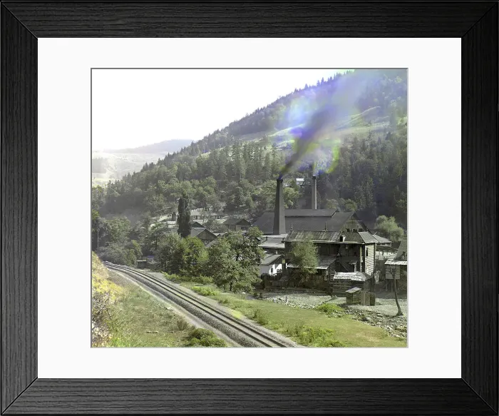 Framed Print : Glass factory in Borzhom, between 1905 and 1915. Creator: Sergey Mikhaylovich Prokudin-Gorsky Framed Print : Glass factory in Borzhom, between 1905 and 1915. Creator: Sergey Mikhaylovich Prokudin-Gorsky