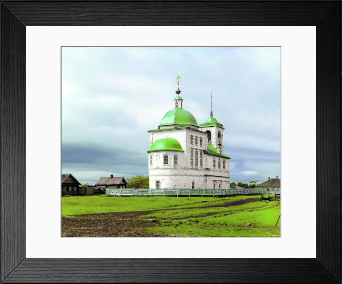 Framed Print : Church of the Ascension [Belozersk, Russian Empire], 1909. Creator: Sergey Mikhaylovich Prokudin-Gorsky