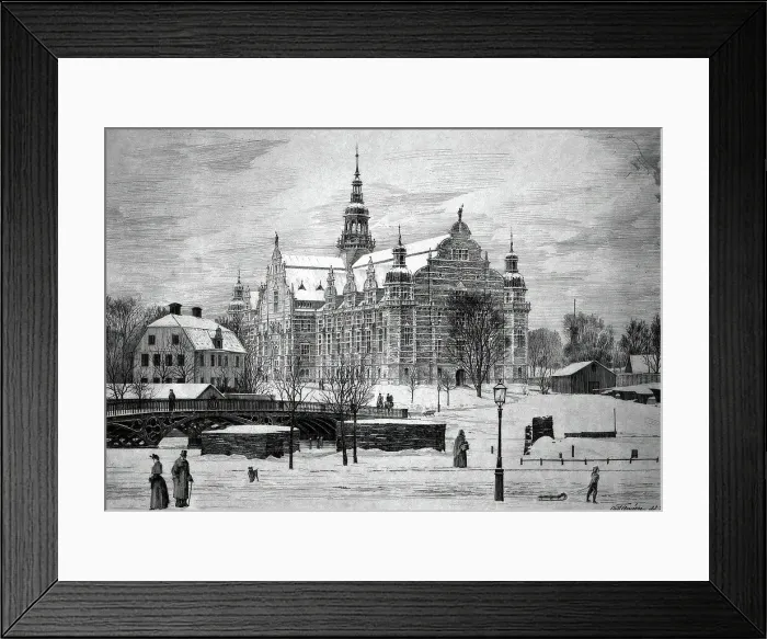 Framed Print : The Nordic Museum, Allmogehallen, 1891. Creator: Gustaf Améen Framed Print : The Nordic Museum, Allmogehallen, 1891. Creator: Gustaf Améen