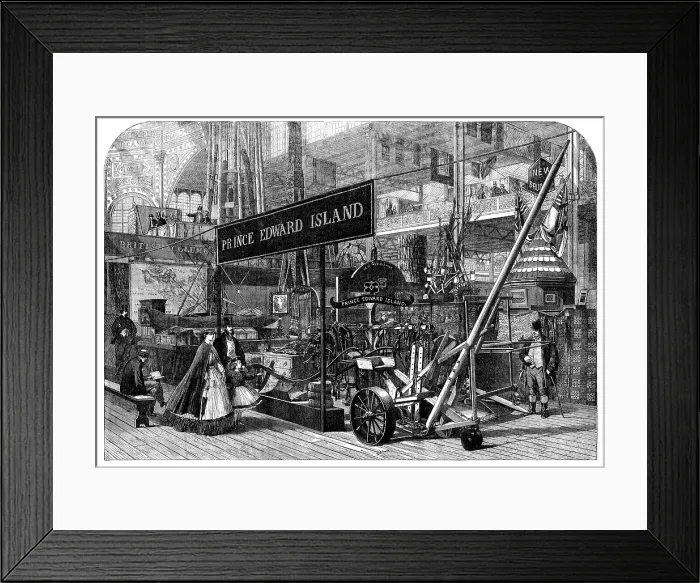Framed Print : The International Exhibition: British Columbia and Prince Edward Island Courts... 1862. Creator: Unknown Framed Print : The International Exhibition: British Columbia and Prince Edward Island Courts... 1862. Creator: Unknown