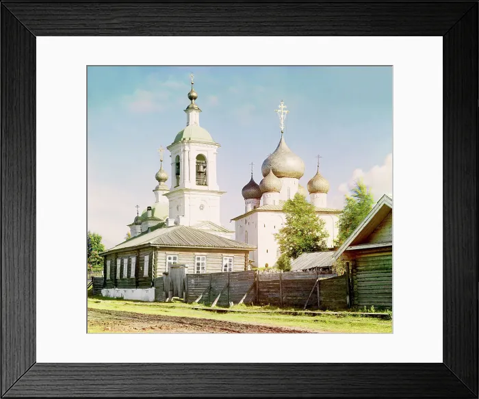 Framed Print : Church of the Assumption of the Mother of God [Belozersk, Russian Empire], 1909. Creator: Sergey Mikhaylovich Prokudin-Gorsky