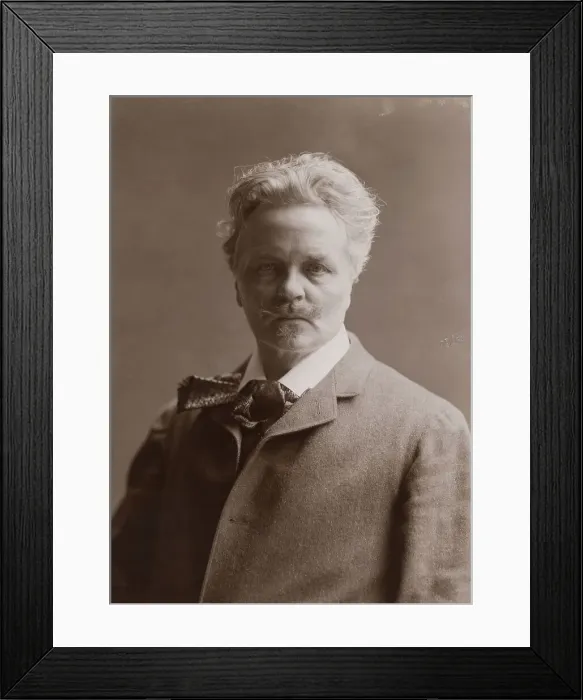 Framed Print : Portrait of August Strindberg, bust, 1906. Creator: Herman Hamnqvist Framed Print : Portrait of August Strindberg, bust, 1906. Creator: Herman Hamnqvist