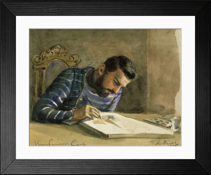 Framed Print : Crown Prince Karl, later King Karl XV, 1849. Creator: Fritz von Dardel Framed Print : Crown Prince Karl, later King Karl XV, 1849. Creator: Fritz von Dardel