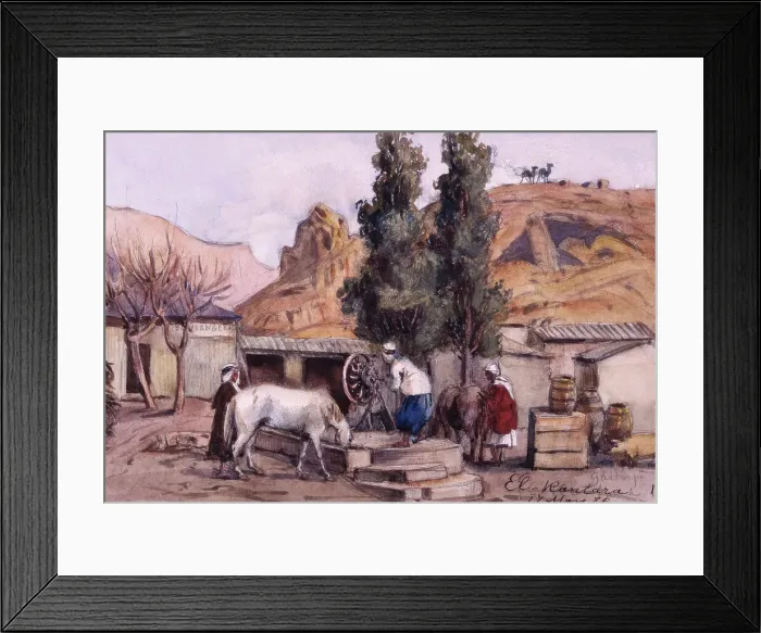 Framed Print : El Kantara March 17, 1886, Algeria, 1886. Creator: Fritz von Dardel. El Kantara March 17, 1886, Algeria, 1886. Creator: Fritz von Dardel Framed Print : El Kantara March 17, 1886, Algeria, 1886. Creator: Fritz von Dardel. El Kantara March 17, 1886, Algeria, 1886. Creator: Fritz von Dardel