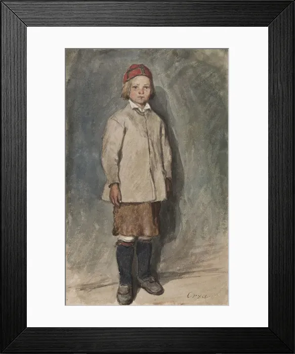 Framed Print : Boy in white shirt, 1864-1890. Creator: Carl Gustaf Hellqvist Framed Print : Boy in white shirt, 1864-1890. Creator: Carl Gustaf Hellqvist