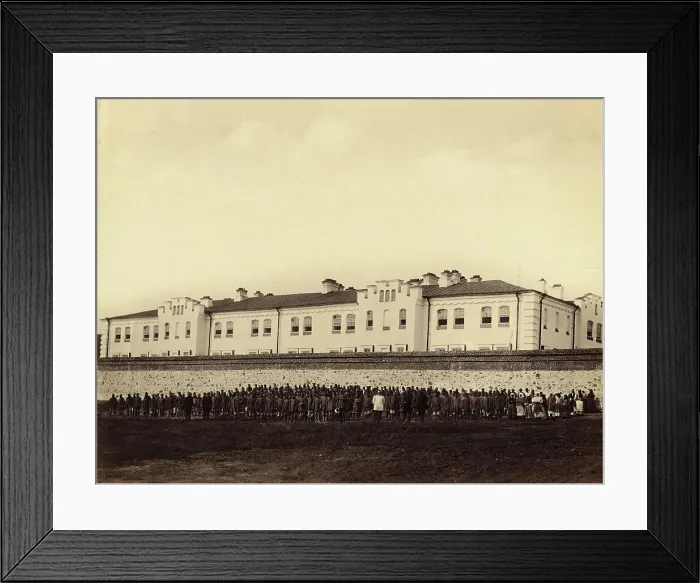 Framed Print : Internees Praying outside the Gornyi Zerentui Prison, 1891. Creator: Aleksei Kuznetsov Framed Print : Internees Praying outside the Gornyi Zerentui Prison, 1891. Creator: Aleksei Kuznetsov