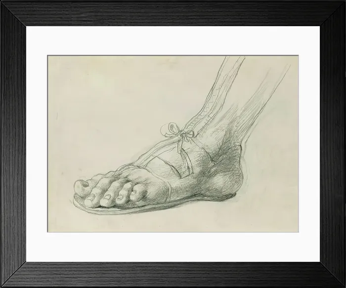 Framed Print : Sandals study for “Rüdiger and Angelika”, around 1842. Creator: Johann Peter Krafft Framed Print : Sandals study for “Rüdiger and Angelika”, around 1842. Creator: Johann Peter Krafft
