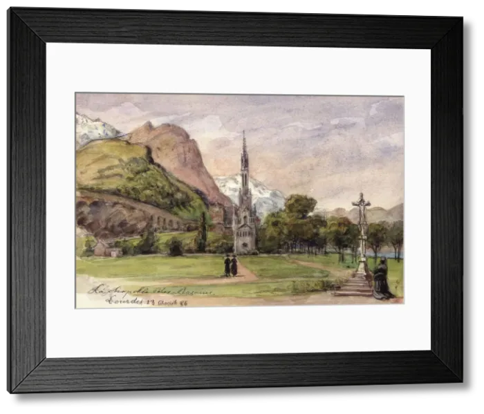 Framed Print : La chapelle des Rosaires. Lourdes April 13, 86, 1886. Creator: Fritz von Dardel. La chapelle des Rosaires. Lourdes April 13, 86, 1886. Creator: Fritz von Dardel Framed Print : La chapelle des Rosaires. Lourdes April 13, 86, 1886. Creator: Fritz von Dardel. La chapelle des Rosaires. Lourdes April 13, 86, 1886. Creator: Fritz von Dardel
