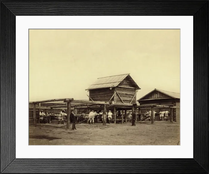 Framed Print : Hard Labor Convicts Working at the Gornyi Zerentui Flour Mill, 1891. Creator: Aleksei Kuznetsov Framed Print : Hard Labor Convicts Working at the Gornyi Zerentui Flour Mill, 1891. Creator: Aleksei Kuznetsov