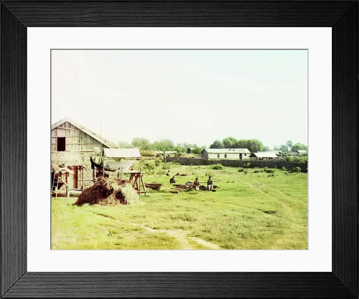 Framed Print : Village of Saatly, Mugan steppe, between 1905 and 1915. Creator: Sergey Mikhaylovich Prokudin-Gorsky Framed Print : Village of Saatly, Mugan steppe, between 1905 and 1915. Creator: Sergey Mikhaylovich Prokudin-Gorsky