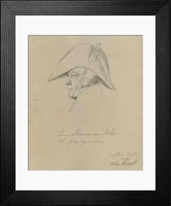 Framed Print : Baron Johann von Hiller, 1813. Creator: Johann Peter Krafft Framed Print : Baron Johann von Hiller, 1813. Creator: Johann Peter Krafft