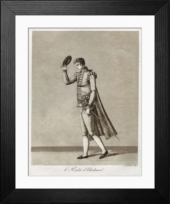 Framed Print : L'Habit d'Ekolsund - Lord in Gustaf III's so-called Ekolsundsdräkt, 1780s. Creator: J F Martin. L'Habit d'Ekolsund - Lord in Gustaf III's so-called Ekolsundsdräkt, 1780s. Creator: J F Martin Framed Print : L'Habit d'Ekolsund - Lord in Gustaf III's so-called Ekolsundsdräkt, 1780s. Creator: J F Martin. L'Habit d'Ekolsund - Lord in Gustaf III's so-called Ekolsundsdräkt, 1780s. Creator: J F Martin