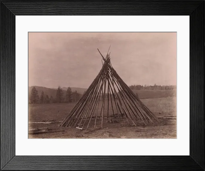 Framed Print : Framework for a Birchbark Yurt, 1897. Creator: Unknown Framed Print : Framework for a Birchbark Yurt, 1897. Creator: Unknown